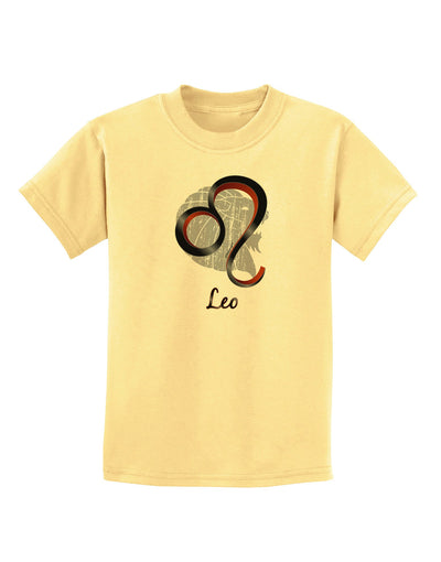 Leo Symbol Childrens T-Shirt-Childrens T-Shirt-TooLoud-Daffodil-Yellow-X-Small-Davson Sales