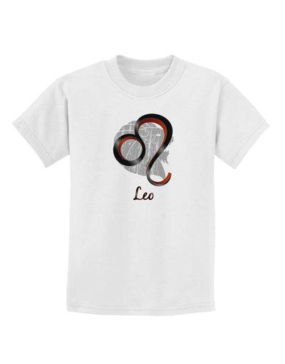 Leo Symbol Childrens T-Shirt-Childrens T-Shirt-TooLoud-White-X-Small-Davson Sales