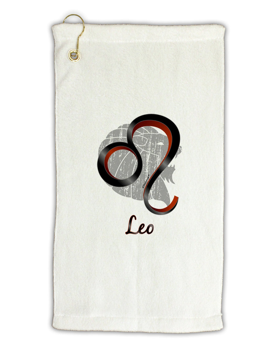 Leo Symbol Micro Terry Gromet Golf Towel 16 x 25 inch-Golf Towel-TooLoud-White-Davson Sales