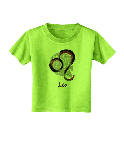 Leo Symbol Toddler T-Shirt-Toddler T-Shirt-TooLoud-Lime-Green-2T-Davson Sales