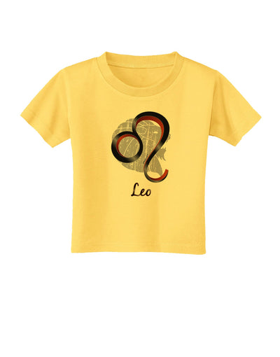 Leo Symbol Toddler T-Shirt-Toddler T-Shirt-TooLoud-Yellow-2T-Davson Sales