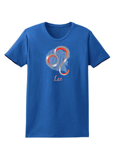 Leo Symbol Womens Dark T-Shirt-TooLoud-Royal-Blue-X-Small-Davson Sales