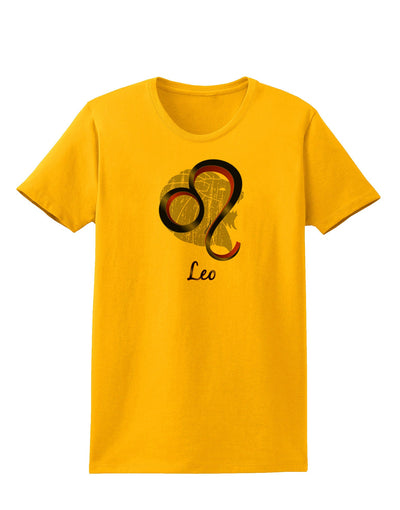 Leo Symbol Womens T-Shirt-Womens T-Shirt-TooLoud-Gold-X-Small-Davson Sales