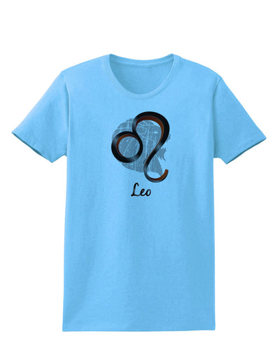 Leo Symbol Womens T-Shirt-Womens T-Shirt-TooLoud-Aquatic-Blue-X-Small-Davson Sales