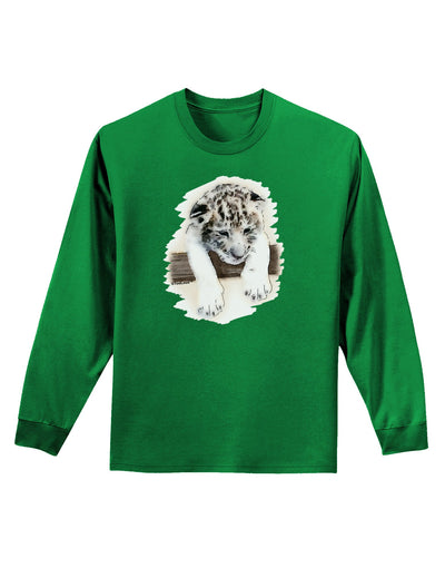 Leopard Cub Adult Long Sleeve Dark T-Shirt-TooLoud-Kelly-Green-Small-Davson Sales