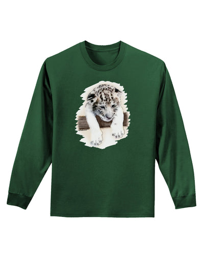 Leopard Cub Adult Long Sleeve Dark T-Shirt-TooLoud-Dark-Green-Small-Davson Sales