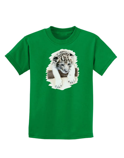 Leopard Cub Childrens Dark T-Shirt-Childrens T-Shirt-TooLoud-Kelly-Green-X-Small-Davson Sales