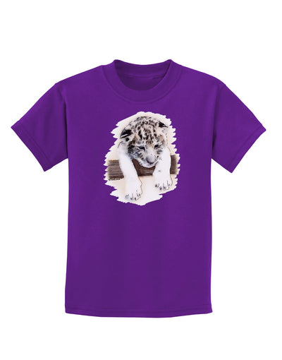 Leopard Cub Childrens Dark T-Shirt-Childrens T-Shirt-TooLoud-Purple-X-Small-Davson Sales