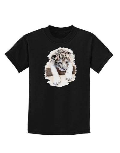 Leopard Cub Childrens Dark T-Shirt-Childrens T-Shirt-TooLoud-Black-X-Small-Davson Sales