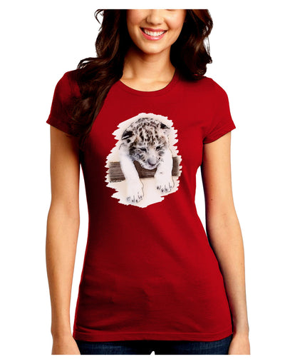 Leopard Cub Juniors Crew Dark T-Shirt-T-Shirts Juniors Tops-TooLoud-Red-Juniors Fitted Small-Davson Sales