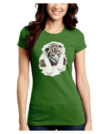 Leopard Cub Juniors Crew Dark T-Shirt-T-Shirts Juniors Tops-TooLoud-Kiwi-Green-Juniors Fitted Small-Davson Sales