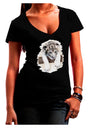 Leopard Cub Juniors V-Neck Dark T-Shirt-Womens V-Neck T-Shirts-TooLoud-Black-Juniors Fitted Small-Davson Sales