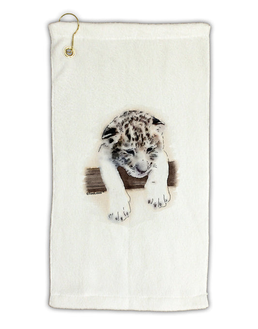 Leopard Cub Micro Terry Gromet Golf Towel 11"x19-Golf Towel-TooLoud-White-Davson Sales