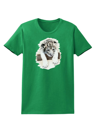 Leopard Cub Womens Dark T-Shirt-TooLoud-Kelly-Green-X-Small-Davson Sales