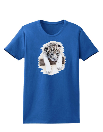 Leopard Cub Womens Dark T-Shirt-TooLoud-Royal-Blue-X-Small-Davson Sales