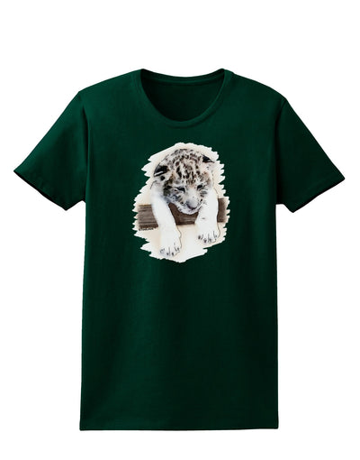 Leopard Cub Womens Dark T-Shirt-TooLoud-Forest-Green-Small-Davson Sales