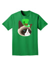 Leprechaun Disgruntled Cat Adult Dark T-Shirt-Mens T-Shirt-TooLoud-Kelly-Green-Small-Davson Sales