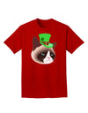 Leprechaun Disgruntled Cat Adult Dark T-Shirt-Mens T-Shirt-TooLoud-Red-Small-Davson Sales