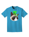 Leprechaun Disgruntled Cat Adult Dark T-Shirt-Mens T-Shirt-TooLoud-Turquoise-Small-Davson Sales