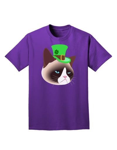 Leprechaun Disgruntled Cat Adult Dark T-Shirt-Mens T-Shirt-TooLoud-Purple-Small-Davson Sales