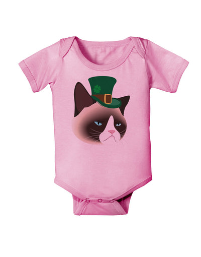 Leprechaun Disgruntled Cat Baby Romper Bodysuit-Baby Romper-TooLoud-Pink-06-Months-Davson Sales