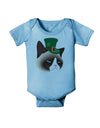 Leprechaun Disgruntled Cat Baby Romper Bodysuit-Baby Romper-TooLoud-LightBlue-06-Months-Davson Sales