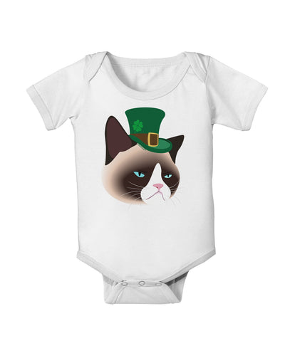 Leprechaun Disgruntled Cat Baby Romper Bodysuit-Baby Romper-TooLoud-White-06-Months-Davson Sales