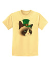 Leprechaun Disgruntled Cat Childrens T-Shirt-Childrens T-Shirt-TooLoud-Daffodil-Yellow-X-Small-Davson Sales