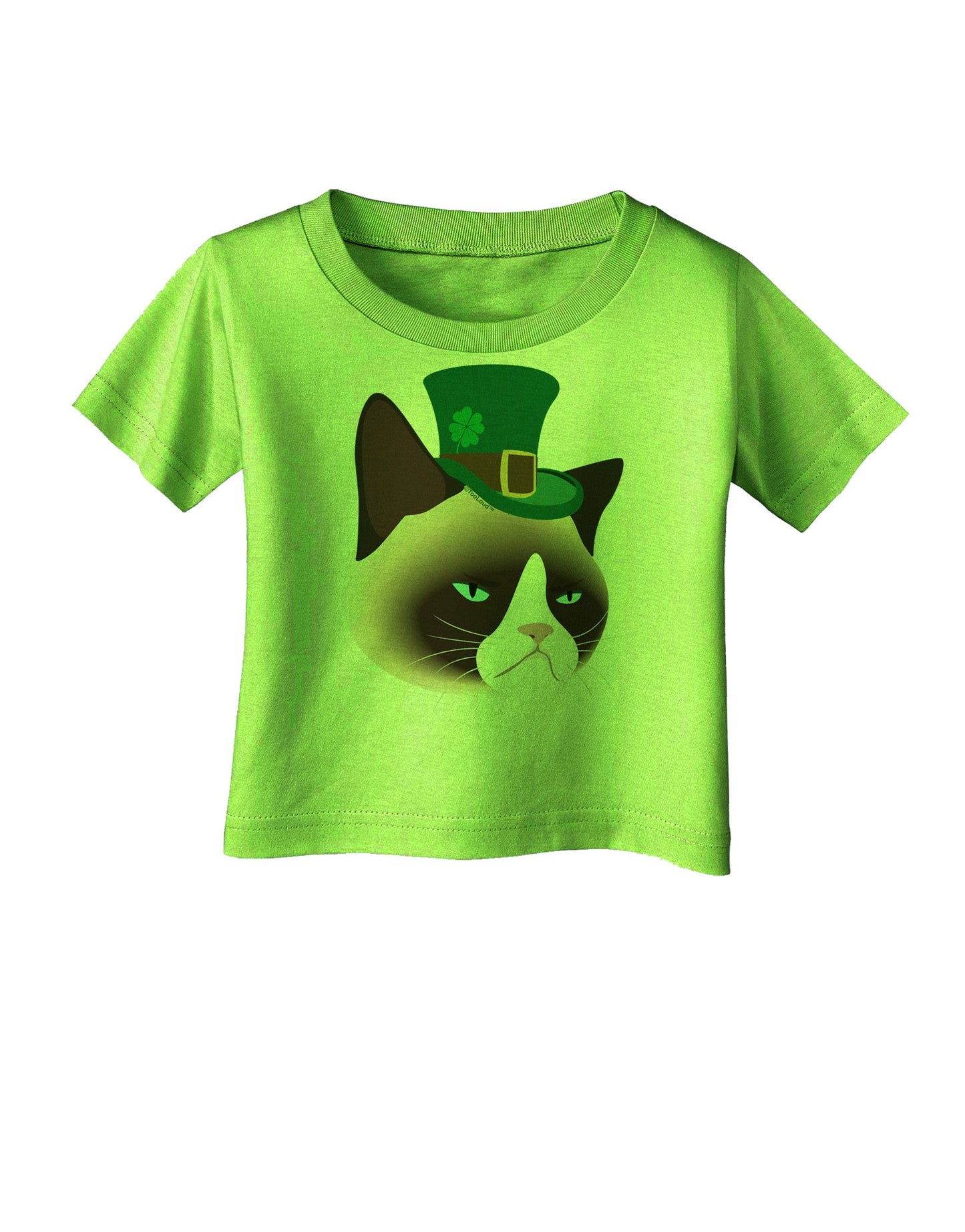 Leprechaun Disgruntled Cat Infant T-Shirt-Infant T-Shirt-TooLoud-Lime-Green-06-Months-Davson Sales