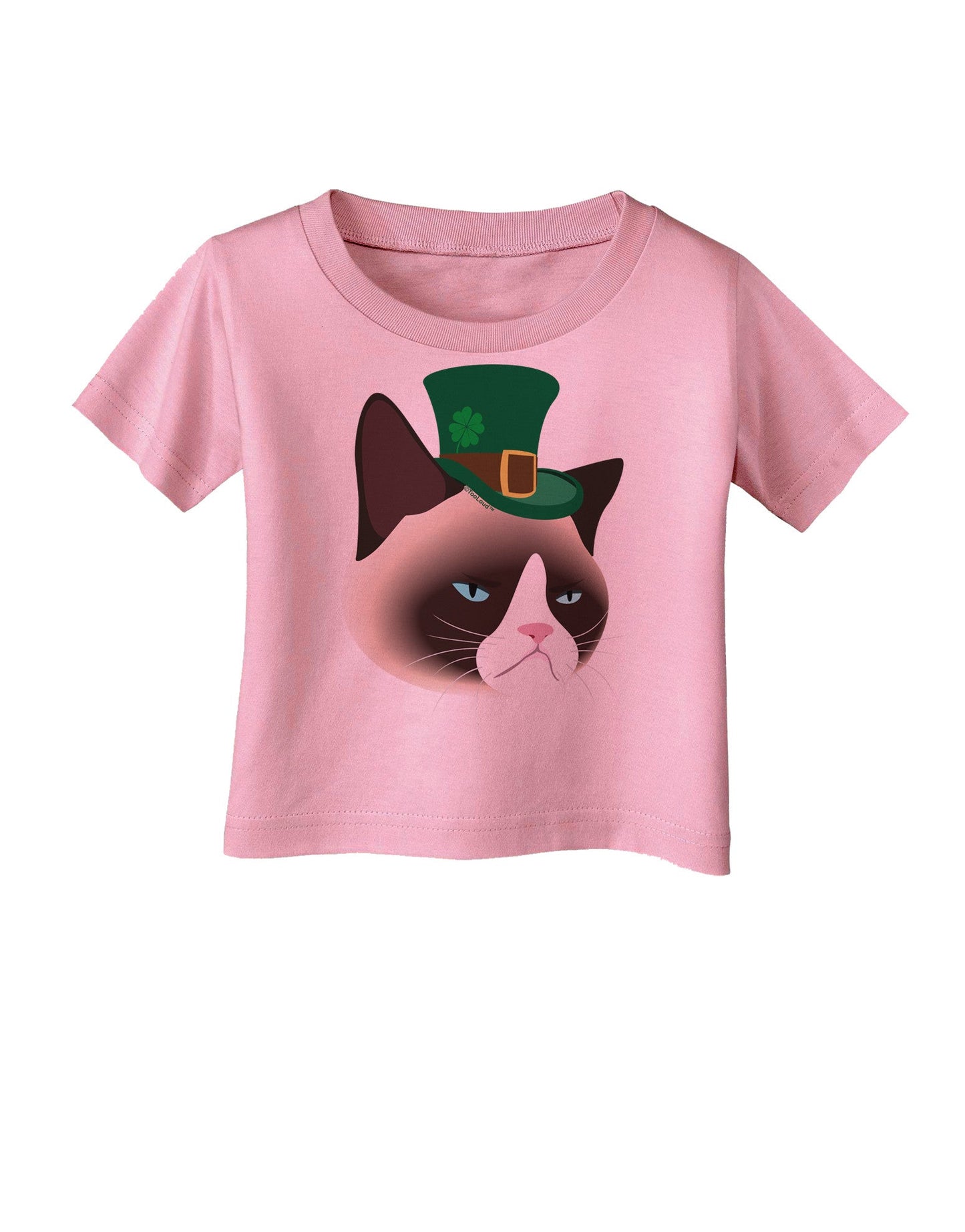 Leprechaun Disgruntled Cat Infant T-Shirt-Infant T-Shirt-TooLoud-Candy-Pink-06-Months-Davson Sales