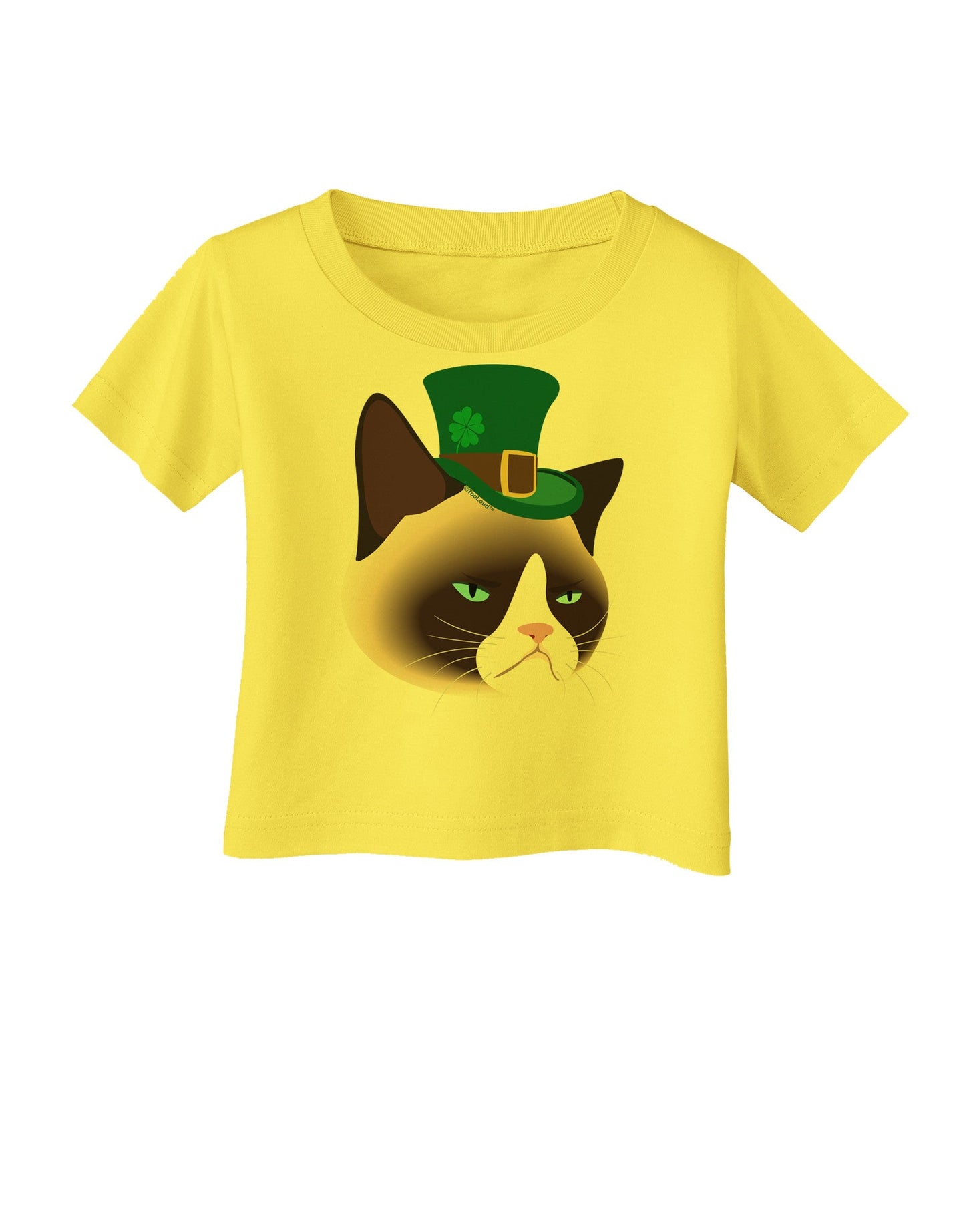 Leprechaun Disgruntled Cat Infant T-Shirt-Infant T-Shirt-TooLoud-Yellow-06-Months-Davson Sales