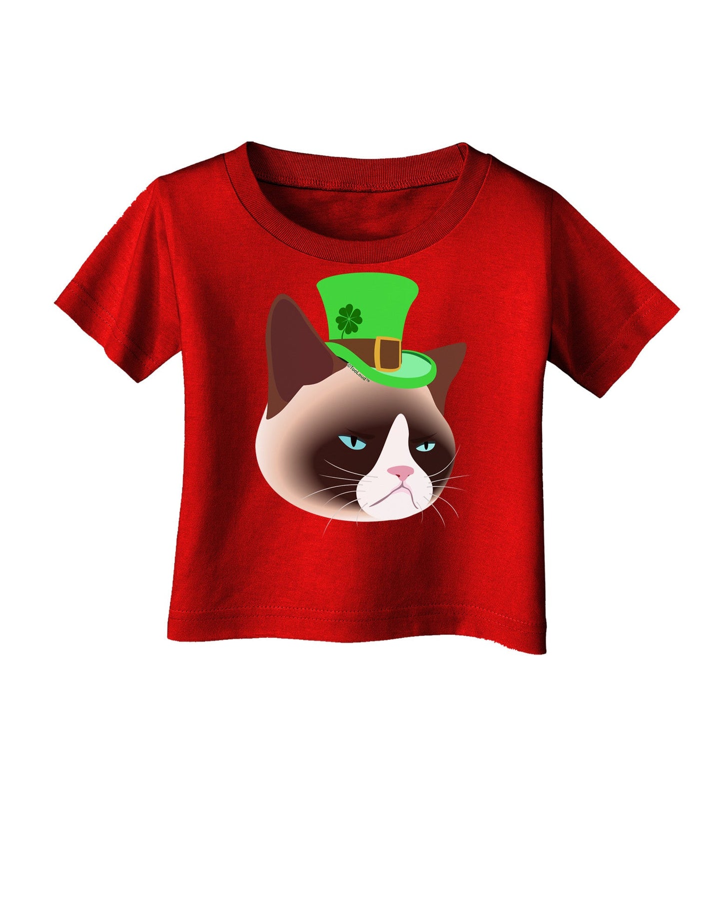 Leprechaun Disgruntled Cat Infant T-Shirt Dark-Infant T-Shirt-TooLoud-Red-06-Months-Davson Sales