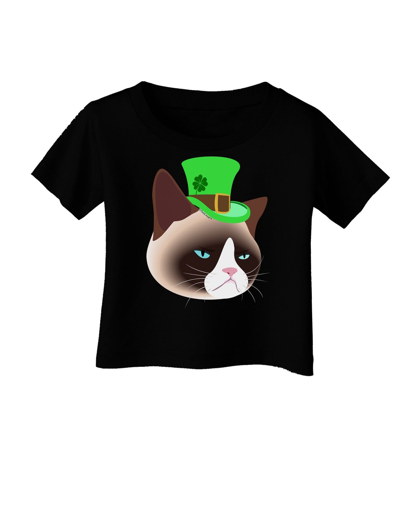 Leprechaun Disgruntled Cat Infant T-Shirt Dark-Infant T-Shirt-TooLoud-Black-06-Months-Davson Sales
