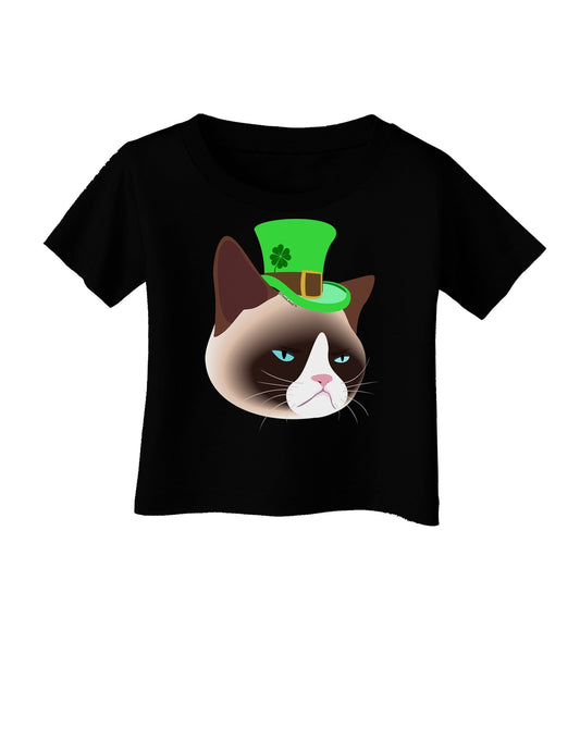 Leprechaun Disgruntled Cat Infant T-Shirt Dark-Infant T-Shirt-TooLoud-Black-06-Months-Davson Sales