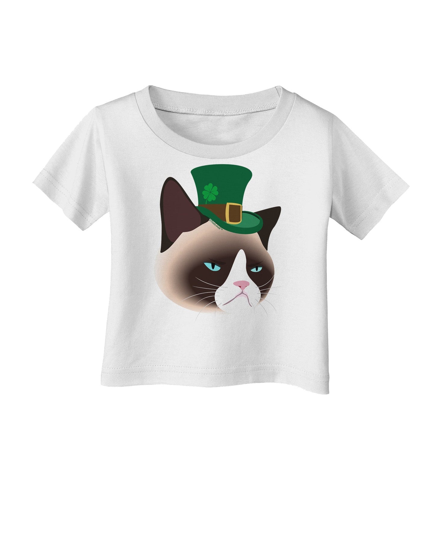 Leprechaun Disgruntled Cat Infant T-Shirt-Infant T-Shirt-TooLoud-White-06-Months-Davson Sales