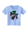 Leprechaun Disgruntled Cat Toddler T-Shirt-Toddler T-Shirt-TooLoud-Aquatic-Blue-2T-Davson Sales