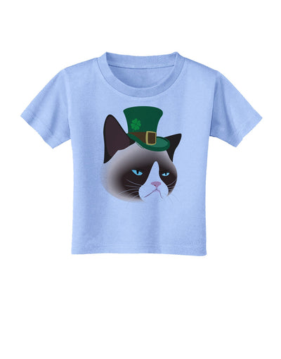 Leprechaun Disgruntled Cat Toddler T-Shirt-Toddler T-Shirt-TooLoud-Aquatic-Blue-2T-Davson Sales