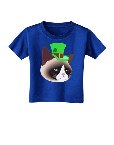 Leprechaun Disgruntled Cat Toddler T-Shirt Dark-Toddler T-Shirt-TooLoud-Royal-Blue-2T-Davson Sales