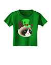 Leprechaun Disgruntled Cat Toddler T-Shirt Dark-Toddler T-Shirt-TooLoud-Clover-Green-2T-Davson Sales