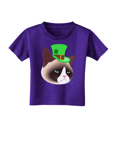 Leprechaun Disgruntled Cat Toddler T-Shirt Dark-Toddler T-Shirt-TooLoud-Purple-2T-Davson Sales