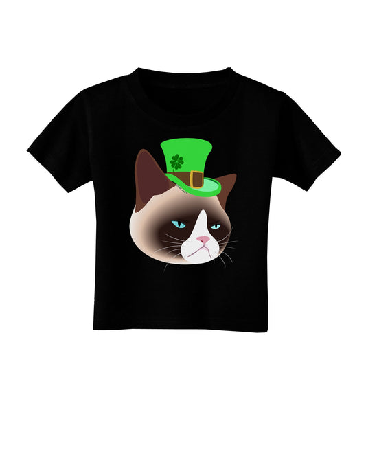 Leprechaun Disgruntled Cat Toddler T-Shirt Dark-Toddler T-Shirt-TooLoud-Black-2T-Davson Sales
