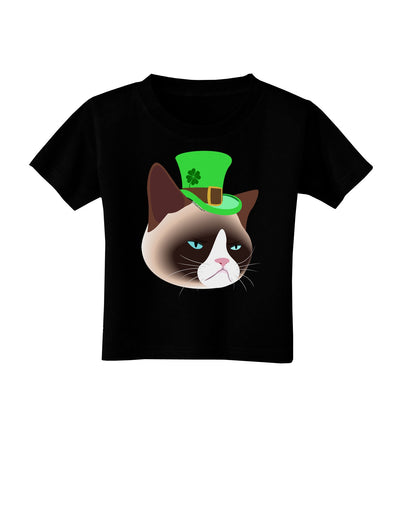 Leprechaun Disgruntled Cat Toddler T-Shirt Dark-Toddler T-Shirt-TooLoud-Black-2T-Davson Sales