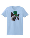 Leprechaun Disgruntled Cat Womens T-Shirt-Womens T-Shirt-TooLoud-Light-Blue-X-Small-Davson Sales