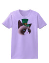 Leprechaun Disgruntled Cat Womens T-Shirt-Womens T-Shirt-TooLoud-Lavender-X-Small-Davson Sales