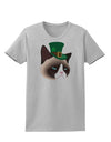 Leprechaun Disgruntled Cat Womens T-Shirt-Womens T-Shirt-TooLoud-AshGray-X-Small-Davson Sales