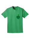 Leprechaun Peeking Out of Faux Pocket Adult Dark T-Shirt by TooLoud-Mens T-Shirt-TooLoud-Kelly-Green-Small-Davson Sales