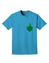 Leprechaun Peeking Out of Faux Pocket Adult Dark T-Shirt by TooLoud-Mens T-Shirt-TooLoud-Turquoise-Small-Davson Sales