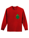 Leprechaun Peeking Out of Faux Pocket Adult Long Sleeve Dark T-Shirt by TooLoud-TooLoud-Red-Small-Davson Sales