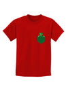 Leprechaun Peeking Out of Faux Pocket Childrens Dark T-Shirt by TooLoud-Childrens T-Shirt-TooLoud-Red-X-Small-Davson Sales