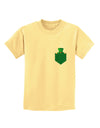 Leprechaun Peeking Out of Faux Pocket Childrens T-Shirt by TooLoud-Childrens T-Shirt-TooLoud-Daffodil-Yellow-X-Small-Davson Sales